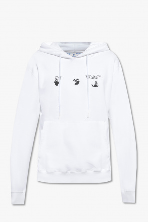 スウェット・トレーナー OFF WHITE White Cotton Sweatshirt Off-White logo-print Cotton Hoodie | White | FARFETCH